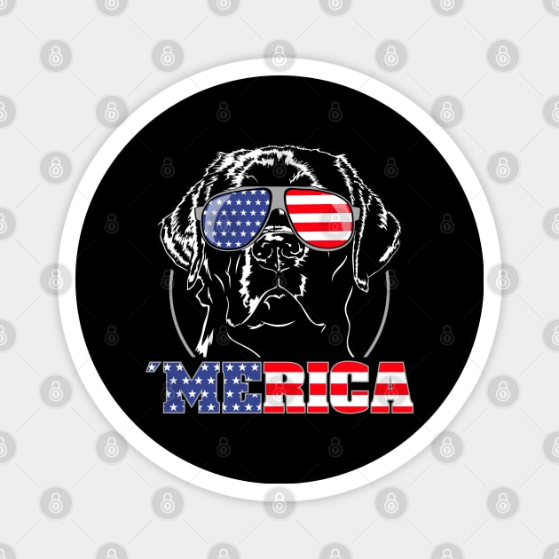 Proud Labrador Retriever American Flag Merica dog Magnet by wilsigns